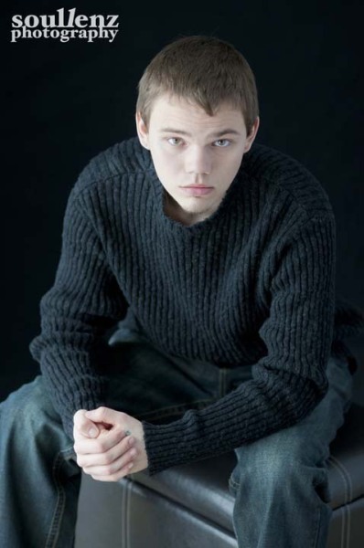 #senior portrait, in-studio for guys who like it simple by Soullenz Photography in Marquette, MI. (photo by Erica McMillan/Soullenz Photography)